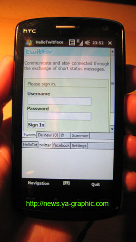 HelloTwitFace : Twitter pour mobiles