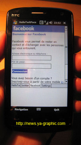 HelloTwitFace : Facebook pour mobiles