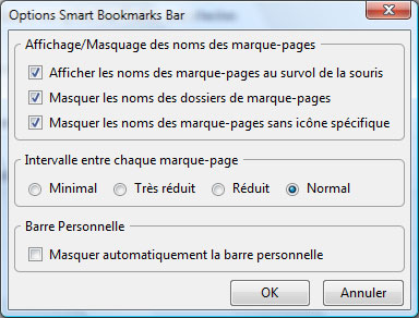 Configurer Smart Bookmarks Bar