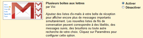 Plusieurs boîtes aux lettres de Gmail