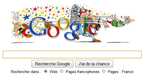 Astérix et Obélix, Google Doodle (C) 2009 Goscinny et Uderzo