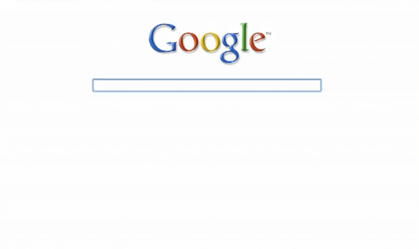 Observez le minimalisme de Google.