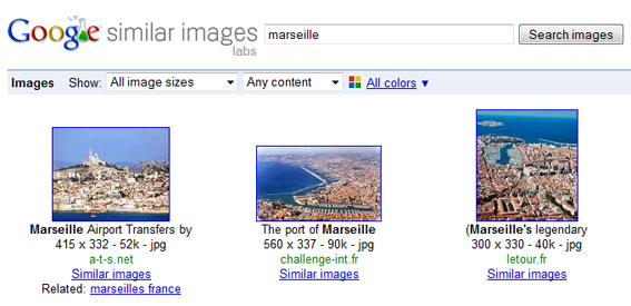 Recherche d'images similaires avec Google