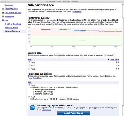 Performances d'un site Web - vitesse de chargement des pages Web