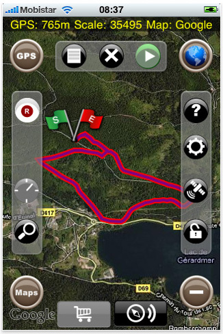 Application iPhone GeoLives