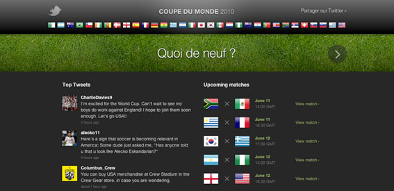 La Coupe du Monde sur Twitter