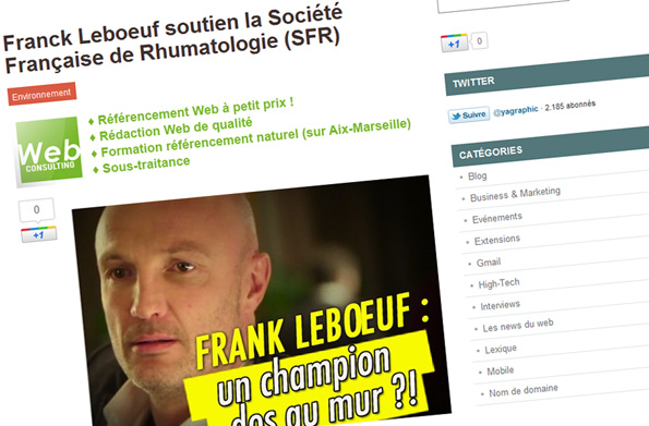 Billet pour Franck Leboeuf Franck Leboeuf soutien la Société Française de Rhumatologie (SFR)