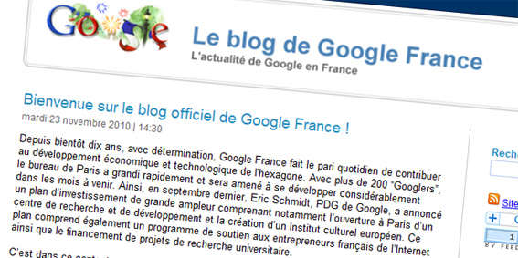 blog officiel de Google France