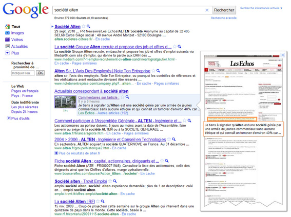 aperçu du commentaire dans Google Actualités