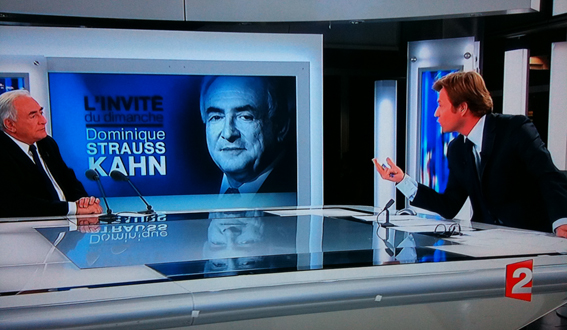 Dominique Strauss-Kahn et Laurent Delahousse sur France 2