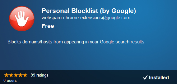 extension Chrome pour bloquer les content farms 