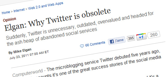 Mike Elgan : "Pourquoi Twitter est obsolete"