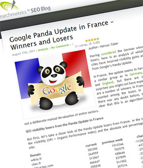 Google Panda en France, les sites gagnants et perdants