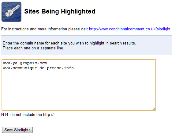 SiteLight, surligner son site dans les résultats de recherche de Google