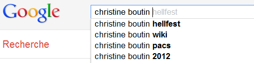 Christine Boutin - Recherche suggestions de Google