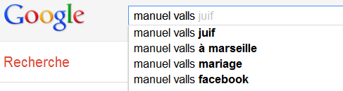 Manuel Valls - Suggestions Google