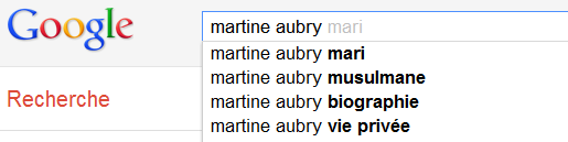 Martine Aubry - Suggestions de Google