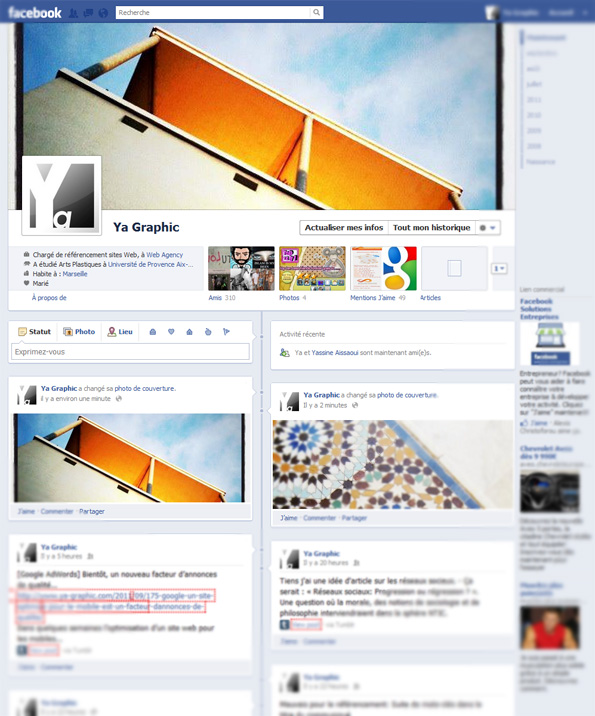 Nouvelle timeline de Facebook