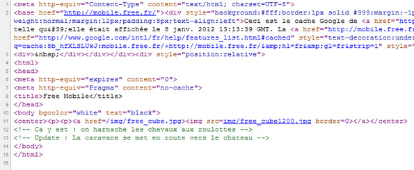 Code source de la page Mobile.free.fr