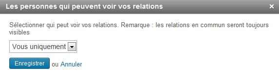 Relations LinkedIn : vous uniquement ou vos relations.