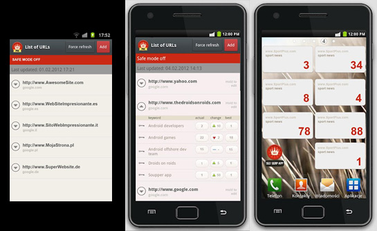 SEO SERP APP pour mobile Android