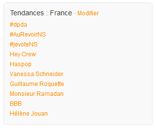 #DPDA Tendances Twitter en France