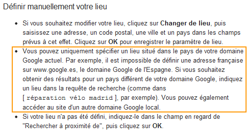 Définir manuellement votre lieu Google