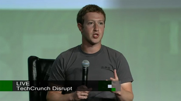 Moteur de recherche Facebook. Mark Zuckerberg à TechCrunch Disrupt