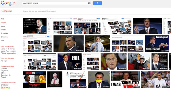 E-réputation Google: Mitt Romney