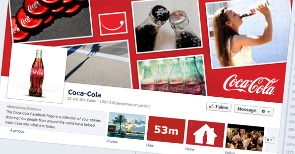Nombre de fans de la page Facebook Coca-Cola