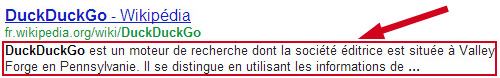 Balise META description (optimisation référencement de site web)