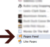 Facebook: Le lien vers le flux des pages aimées