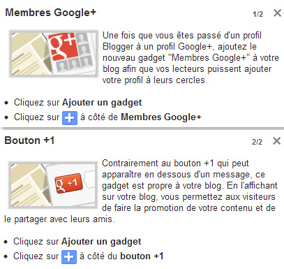 Google+ intégré dans la plateforme Blogger