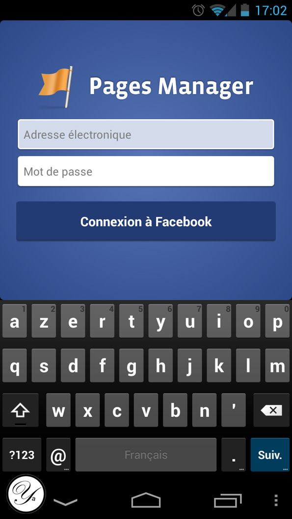 Application Pages Manager de Facebook, le gestionnaire de fan pages.