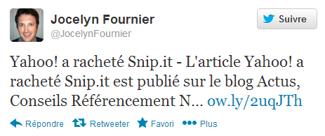 Jocelyn Fournier sur Twitter