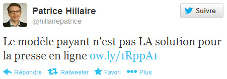 Patrice Hillaire sur Twitter