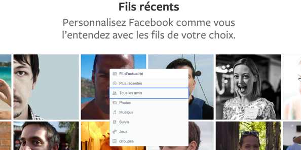 Filtrer le fil d'actualités de Facebook