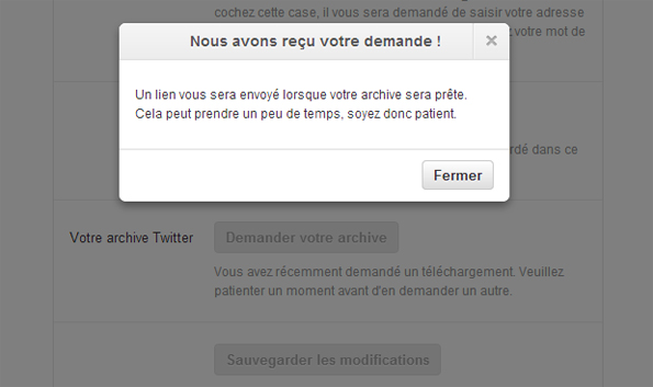 Sauvegarder les archives Twitter