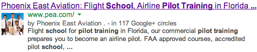 Photo de page Google+ de Phoenix East Aviation dans le moteur de recherche Google.com