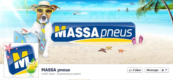 Page Facebook de Massa pneus