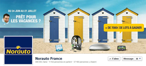 Page Facebook de Norauto France