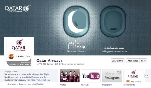 Fans Facebook de Qatar Airways