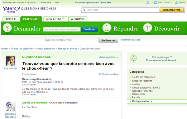 Ancien Yahoo Answers