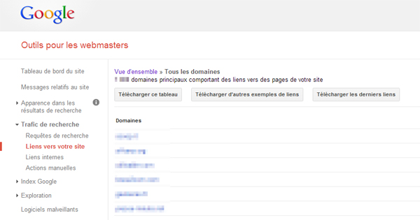 Backlinks Google Webmaster Tools