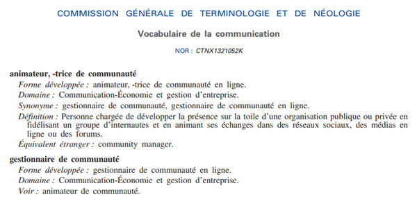 Il ne faudra plus dire « Community manager » , mais « animateur de communauté »