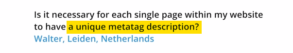 Matt Cutts : créer des balises META description uniques pour chaque page web