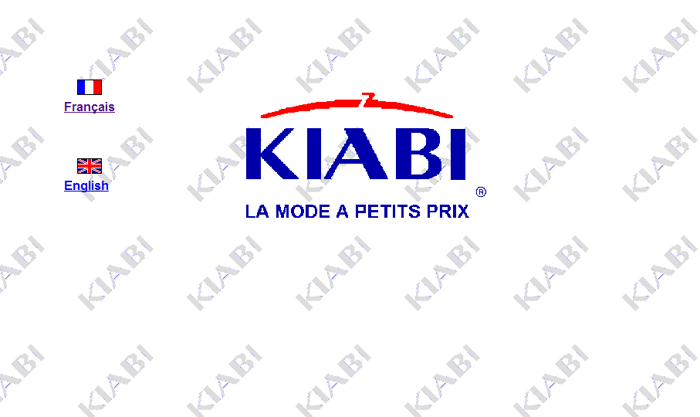 Design du site Kiabi.com en l'an 2000