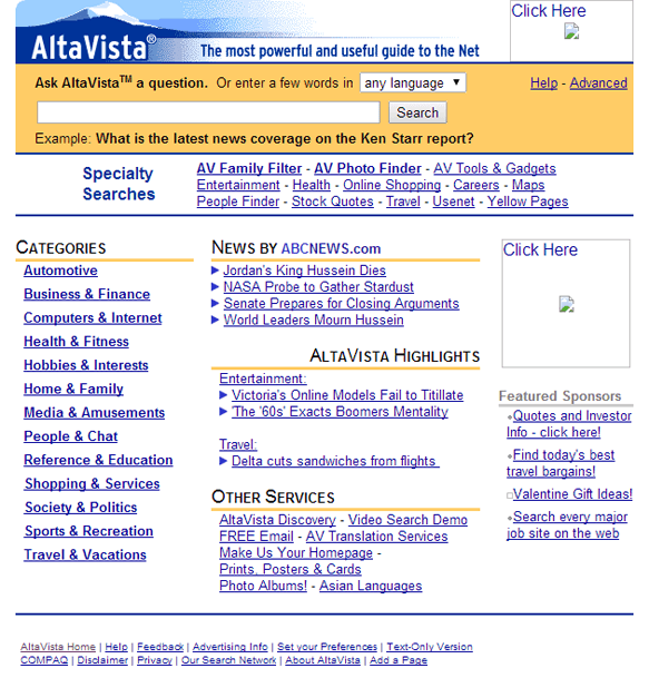 Moteur de recherche AltaVista