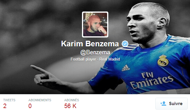 Compte Twitter officiel de Karim Benzema