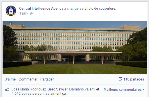 Page Facebook de la CIA